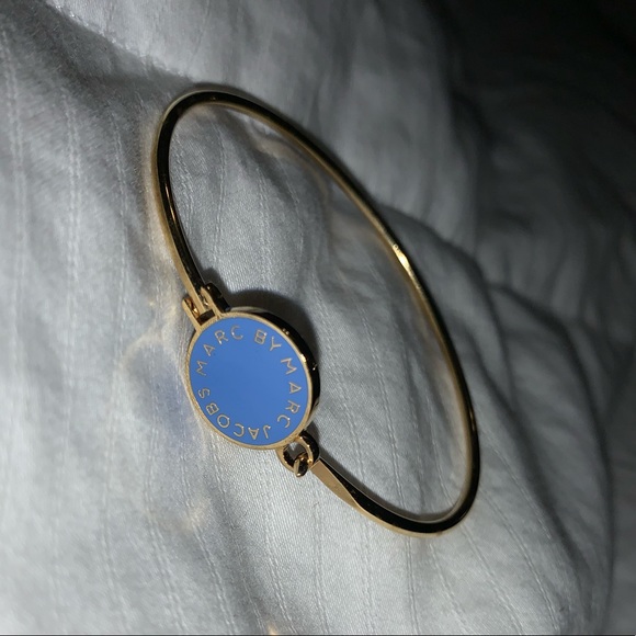 Marc Jacobs Jewelry - Blue Marc Jacobs 10k Gold Plated Hinge Bracelet